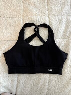 MP Women's Black Cross-Strap Sports Bra - Light Support